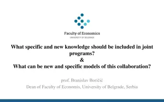 Specific Knowledge for Joint Programs Advancement