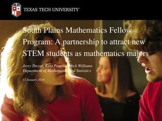 STEM Scholarship Program for Mathematics Majors