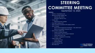 Steering Committee Meeting Agenda Updates
