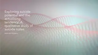 Exploring Suicide Potential and Actualising Tendency