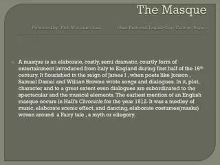 History and Significance of Masques in English Literature