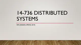 Java RMI Distributed Systems Overview