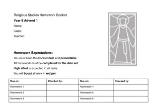 Year 8 Religious Studies Homework Booklet Insights