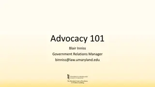 Maryland Center of Excellence on Problem Gambling - Initiatives and Advocacy