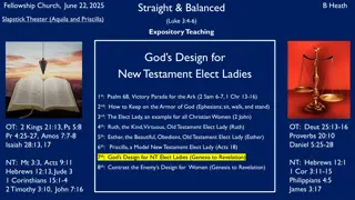 Fellowship Church Fellowship: Elect Ladies Biblical Study