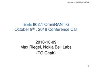 IEEE 802.1 OmniRAN TG Conference Call Updates