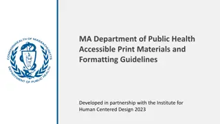 Public Health Accessible Print Materials Guidelines