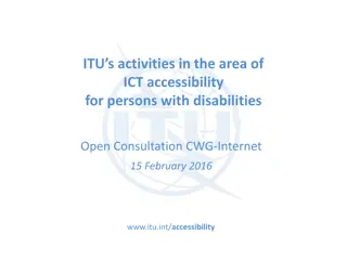 ICT Accessibility Activities for Persons with Disabilities