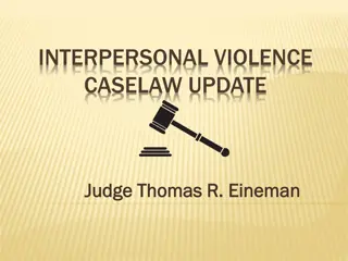 Domestic Violence Injunction Case Law Update