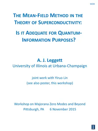 Mean-Field Method in Superconductivity Theory