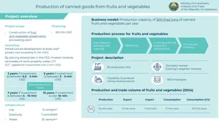 Uzbekistan Canned Goods Production Project