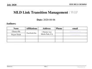 IEEE 802.11-20/1049r0 MLD Link Transition Management