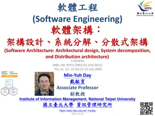 Exploring Software Engineering and Architecture