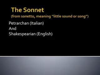 Italian and English Sonnet Forms Comparison