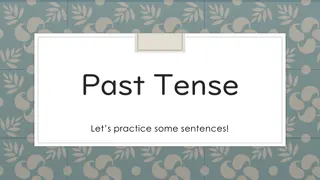 Practice Past Tense Verbs with Sentences
