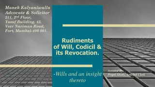 Understanding Will, Codicil, and Testamentary Concepts