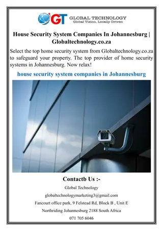 House Security System Companies In Johannesburg  Globaltechnology.co.za