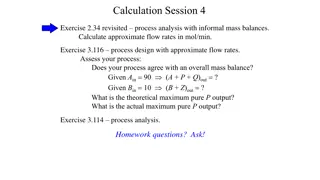 Process Analysis and Design: Informal Mass Balances Overview