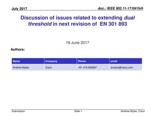 Issues with Extending Dual Threshold in EN 301.893 Revision