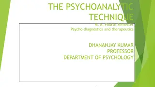 Psychoanalytic Techniques in Therapy