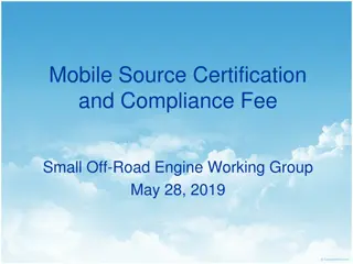 Off-Road Engine Certification and Compliance Fees