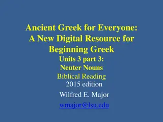 Ancient Greek Resource: Neuter Nouns in Biblical Context