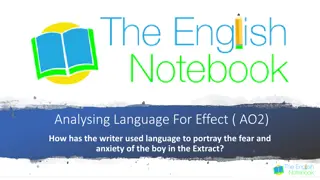 Writer's Use of Language in Portraying Fear