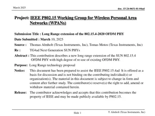 Long Range Extension of 802.15.4-2020 OFDM PHY Proposal