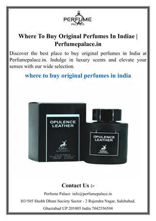 Where To Buy Original Perfumes In Indiae  Perfumepalace.in