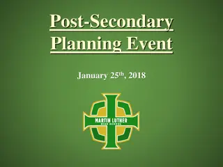 Post-Secondary Planning Event Agenda and Presentations