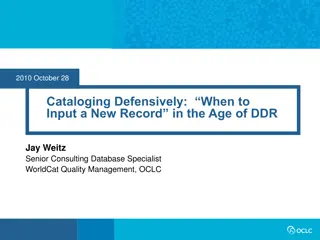 Cataloging Defensively: Basics Guide