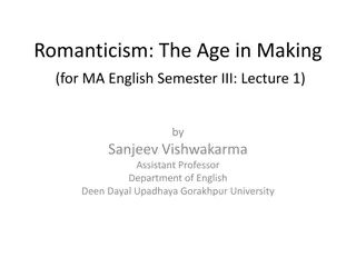 Understanding Romanticism: The Age in Making