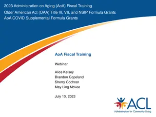 Aging Administration Fiscal Training Overview