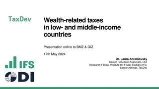 Wealth-Related Taxes in Low and Middle-Income Countries: Insights & Challenges