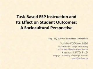 Task-Based ESP Instruction and Student Outcomes