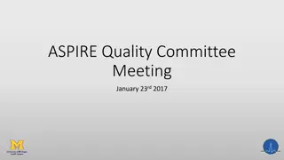 ASPIRE Quality Committee Meeting Highlights
