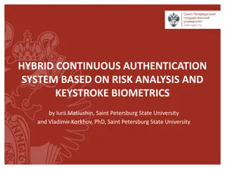 Continuous Authentication Methods & Risk-based Algorithm