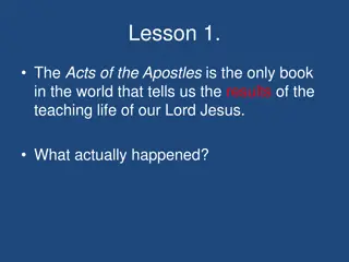 Understanding the Acts of the Apostles Results