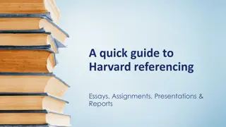 Quick Guide to Harvard Referencing