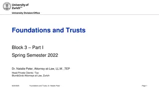 Foundations and Trusts Issues - Dr. Natalie Peter Insights