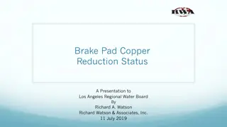Brake Pad Copper Reduction Status Highlights