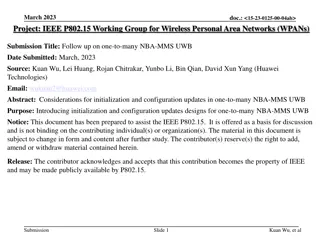 Wireless Personal Area Networks Update