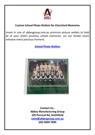 Custom School Photo Wallets for Cherished Memories