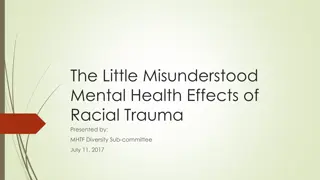 Understanding the Mental Health Effects of Racial Trauma