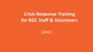 Effective Crisis Response Training for BGC Staff & Volunteers