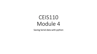 Saving Serial Data with Python - CEIS110 Module 4