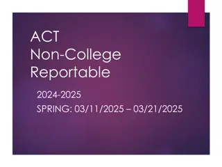 ACT-NCR Updates and Guidelines