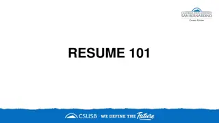 Resume Writing Best Practices