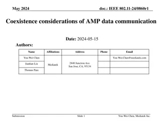 Coexistence Considerations of AMP Data Communication