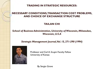 Strategic Resource Trading: Necessary Conditions and Transaction Costs